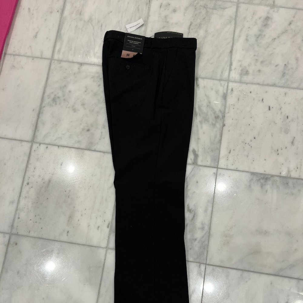 Banana Republic Italian Wool Logan Pants  Size 4 Black